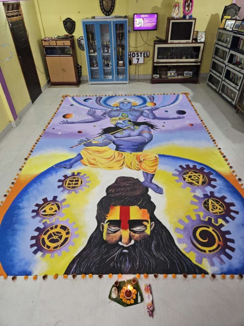 Inter Hostel Rangoli Competition 2nd Position